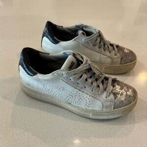P448 Navy Silver Sneakers size 38